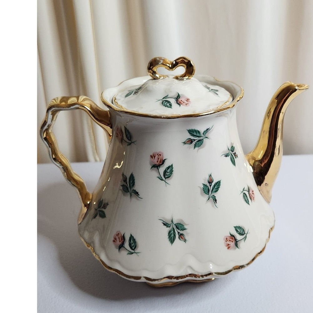 Dixon Art Studios 22 KT Gold Trimmed Teapot